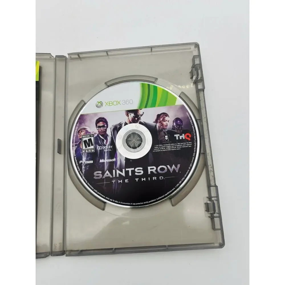 Saints Row The Third XBOX 360 2011 THQ Action Shooter Tested Complete CIB VG